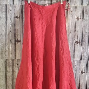 Jones new York red linen skirt.  Nwt